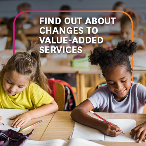find out about changes to value-added services